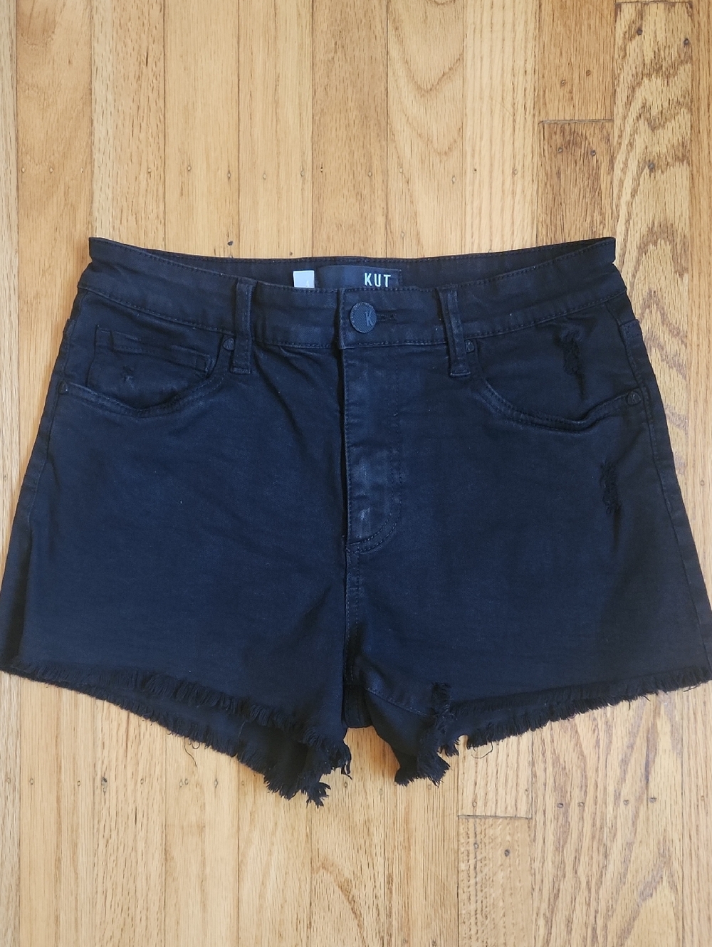 Frayed Hem Denim Shorts